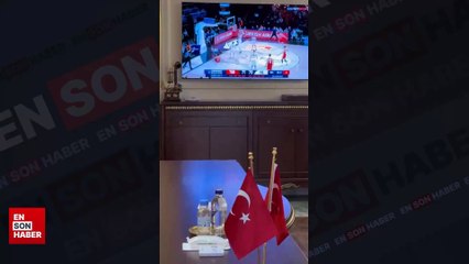 Cumhurbaşkanı Erdoğan, 12 Dev Adam'ın maçını takip etti