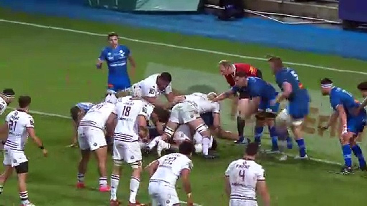 TOP 14 - Essai de Tomaakino TAUFA (UBB) - Castres Olympique - Union Bordeaux-Bègles