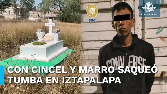 Con las manos en… ¡los huesos! Cae ladrón de restos humanos; saqueó tumba de panteón en Iztapalapa