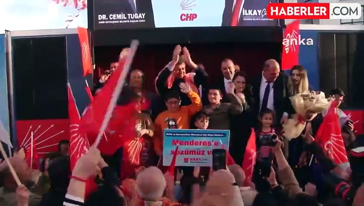 CHP İzmir Büyükşehir Belediye Başkan Adayı Cemil Tugay Menderes'te Seçim Ofisinin Açılışını Gerçekleştirdi