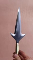 Forging a kunai from a scrap rusty plate and turning it into a 2024