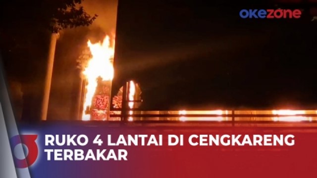 Kebakaran Hebat Landa Ruko 4 Lantai di Cengkareng Jakbar