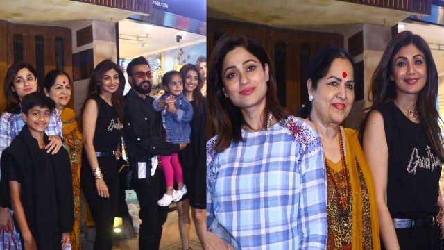 Shilpa Shetty and Raj Kundra step out for family Dinner with Shamita and Sunanda Shetty, Video Viral