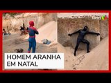‘Homens Aranhas’ fazem segurança de Praia no Rio Grande do Norte