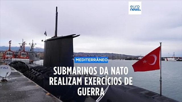Submarinos da NATO realizam exercícios de guerra no Mediterrâneo