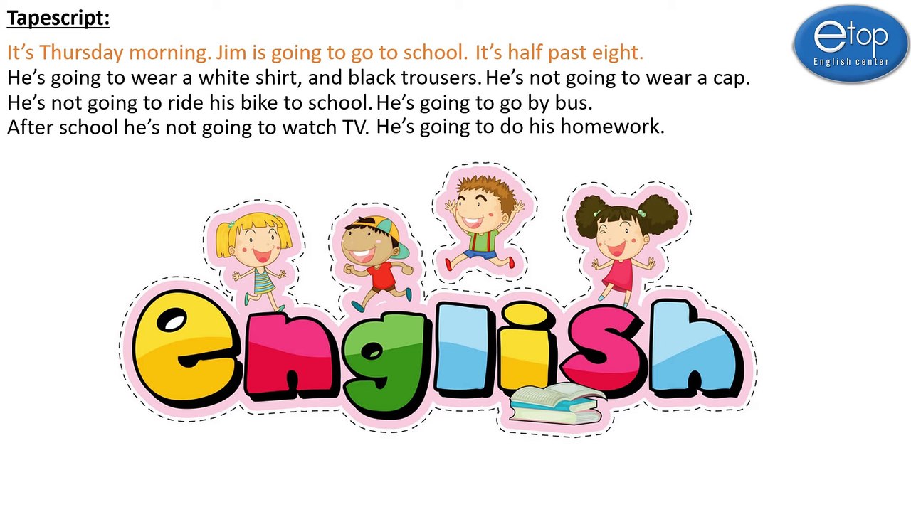 ENGLISH 5 - 4TH GRADE - JIM'S MORNING