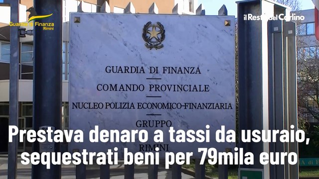 Prestava denaro a tassi da usuraio, sequestrati beni per 79mila euro