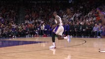 LeBron makes two huge breakaway slams
