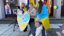 Gazeta Lubuska. Zielona Góra. Demonstracja pokojowa - rocznica napadu na Ukrainę.