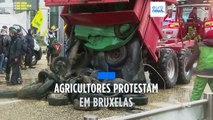 Agricultores entram em confronto com a polícia em Bruxelas