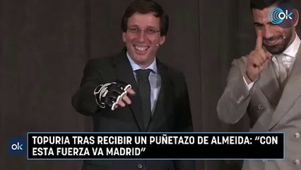 Topuria tras recibir un puñetazo de Almeida: "Con esta fuerza va Madrid"