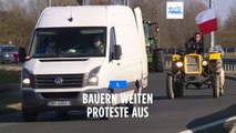 Bauernproteste: Polnische Landwirte blockieren deutsch-polnische Grenze