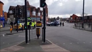 Road closed in Northampton