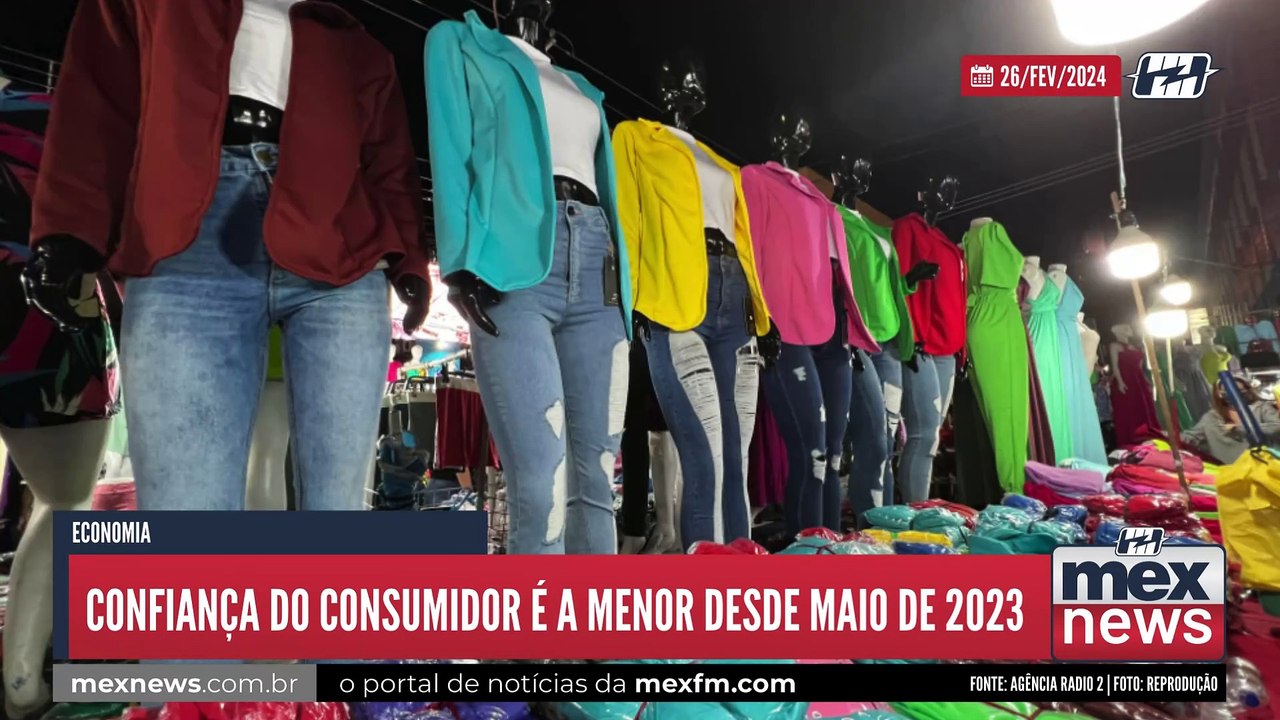 Confiança do consumidor é a menor desde maio de 2023 #mexfm #webradiomexfm #brasil #mexnews #noticias