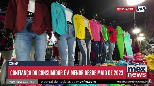 Confiança do consumidor é a menor desde maio de 2023 #mexfm #webradiomexfm #brasil #mexnews #noticias