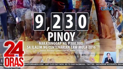 P10,000 benepisyo kada 5-taon, matatanggap ng mga 80-anyos sa ilalim ng inamyendahang "Centenarian Law" | 24 Oras
