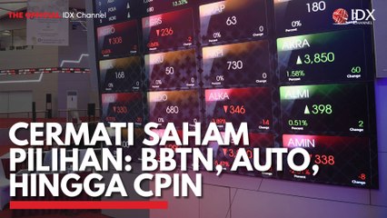 Cermati Saham Pilihan: BBTN, AUTO, Hingga CPIN