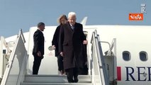 Il Presidente Mattarella in visita a Cipro, l'arrivo all'aeroporto di Larnaca