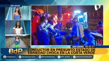San Isidro: conductor pierde el control y choca contra muro de berma central de la Costa Verde