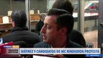Jorge Álvarez Máynez y candidatos de MC al Congreso rinden protesta