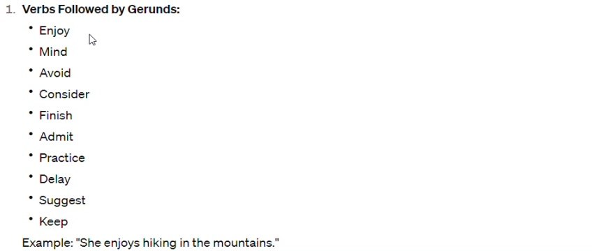 Mastering English Verb Patterns: Gerunds, Infinitives, and Bare Infinitives