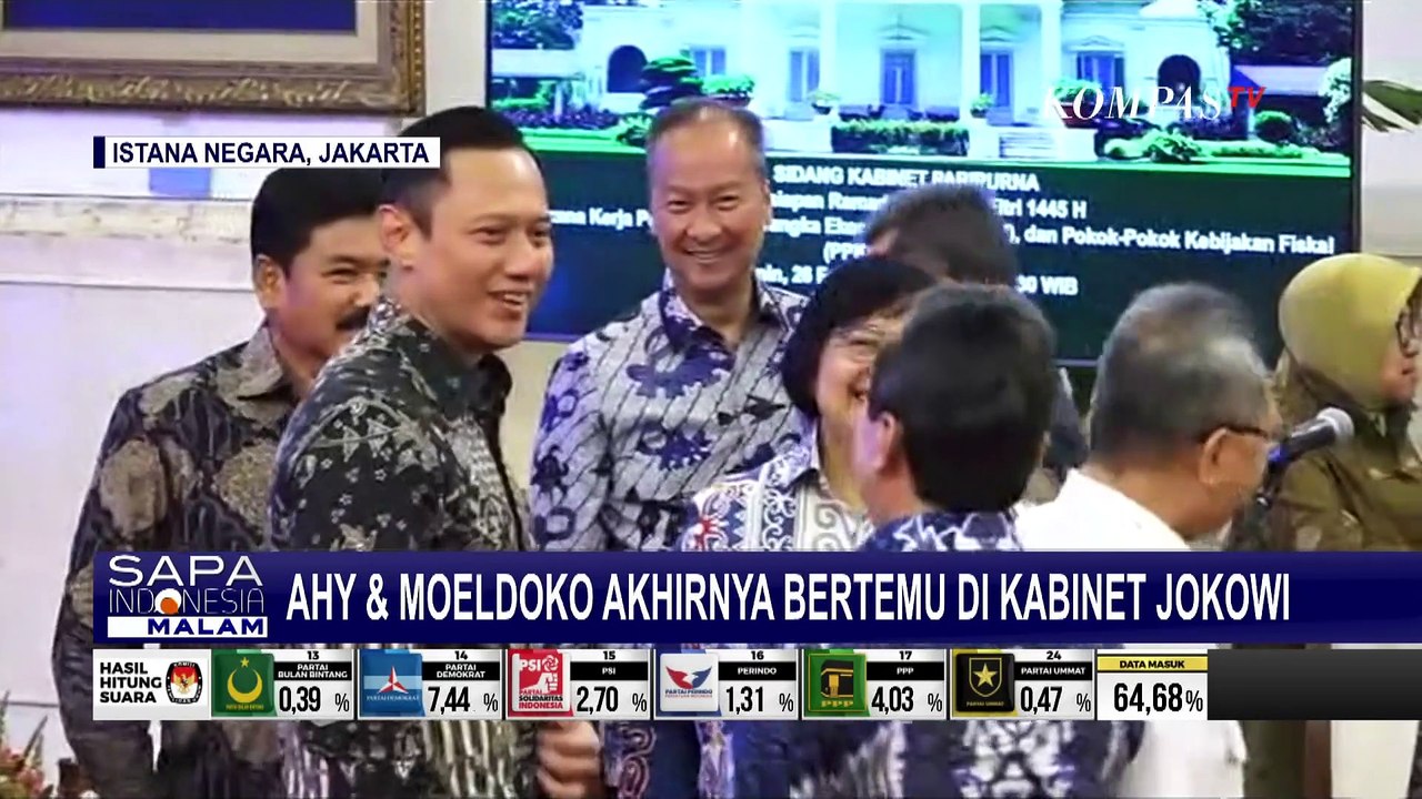 Sempat Berseteru, Ini Kata AHY dan Moeldoko Usai Bertemu di Rapat Kabinet