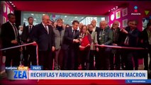 Abuchean al presidente de Francia, Emmanuel Macron, en feria de agricultura