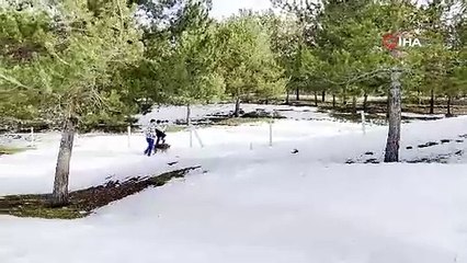 Ağrı’da kartpostallık kar manzaraları