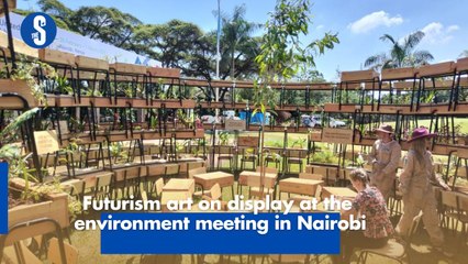 Futurism art on display at the environment meeting in Nairobi