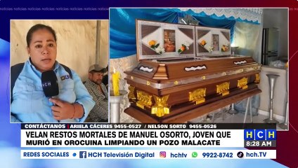 Pesar y consternación en velatorio de uno de los jóvenes que murió soterrado en pozo malacate