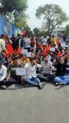 Download Video: ABVP protest against drugs in Ratlam