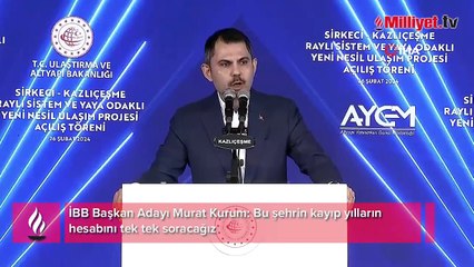 İBB Başkan Adayı Murat Kurum: Bu şehrin kayıp yılların hesabını tek tek soracağız