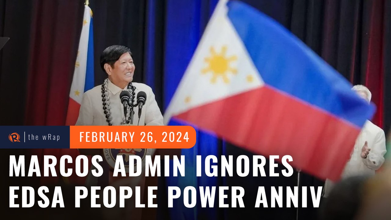 Marcos gov't offers muted celebration of EDSA People Power's 38th anniversary