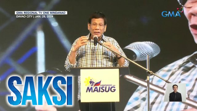 Ex-Pres. Duterte, pabor sa pagbabago sa konstitusyon pero hindi daw dapat papabor sa mga kasalukuyang nakaupo | Saksi