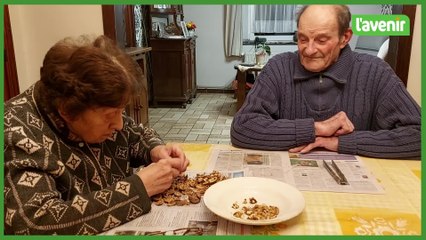 Pressage de noix à Lafosse (Manhay)