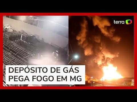 Depósito de gás pega fogo e botijões explodem em Minas Gerais