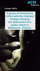Activists topple Captain Cook statue in Melbourne