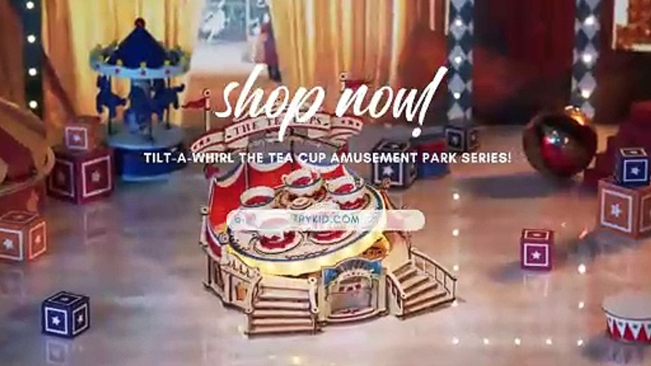 Tilt-A-Whirl The Tea Cup Amusement Park Series Building Toy Birthday Xmas Gifts For Kids Children 3D Wooden Puzzle!