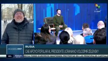 Cae apoyo popular al presidente ucraniano Volodimir Zelensky