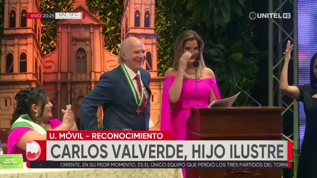 “Qué difícil es ser boliviano, siendo cruceño”: Carlos Valverde al ser nombrado hijo ilustre de Santa Cruz de la Sierra