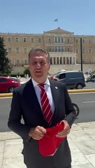 Mustafa Sarıgül Atina'yı zapt etti. Türk bayrağı açıp Miçotakis’e anlamlı mesaj verdi