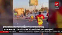 Corredor fue atropellado por un motociclistas durante el Medio Maratón de Guadalajara