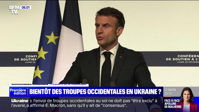 Rien ne doit être exclu : Emmanuel Macron n'écarte pas l'envoi de troupes militaires en Ukraine