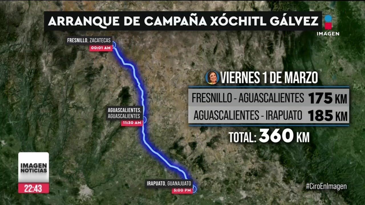 Xóchitl Gálvez iniciará su campaña presidencial...
