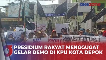 Presidium Rakyat Menggugat Gelar Demonstrasi di Depan KPU Kota Depok