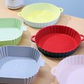 Silicone Basket Pot Tray Airfryer Liner For Air Fryer Reusable Container Accessories Pan Baking Mold Canister Shape Protector
