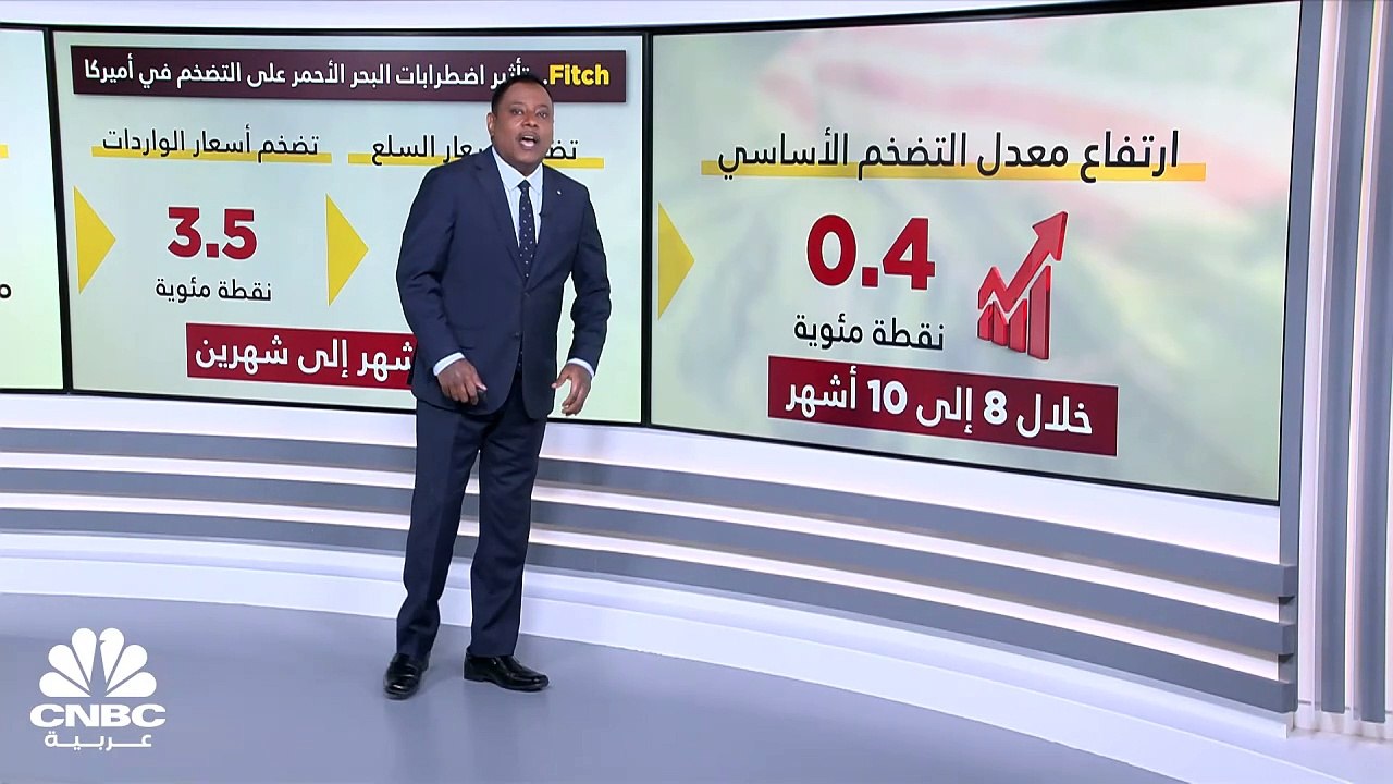 وكالة Fitch: اضرابات البحر الأحمر ستؤدي إلى زيادة أسعار الواردات الأميركية بواقع 3.5 نقطة