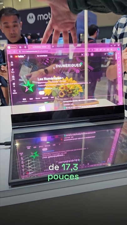 Écran transparent pour ce notebook Lenovo.