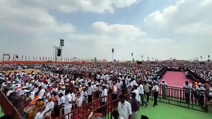 VIDEO: 'एन मन एन मक्कल' पदयात्रा- सज गया मंच, आ गए लोग, अब मोदी का है इंतजार