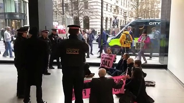 Extinction Rebellion activists occupy the Talbot building in central London